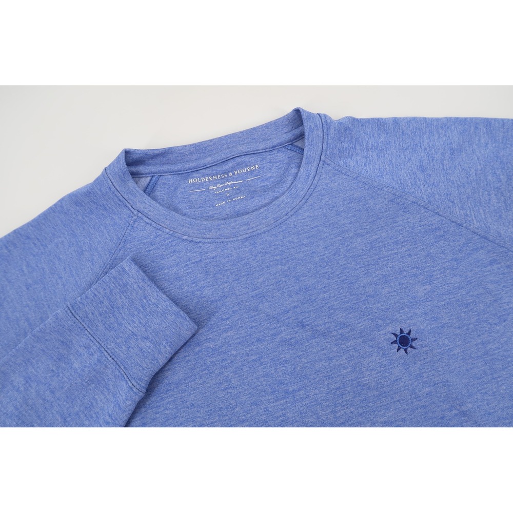 Holderness & Bourne The Betts Sweatshirt Mens Small Cobalt Heathered Performance